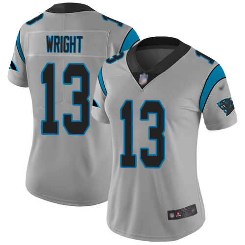 Carolina Panthers Limited Silver Women Jarius Wright Jersey NFL Football #13 Inverted Legend->carolina panthers->NFL Jersey
